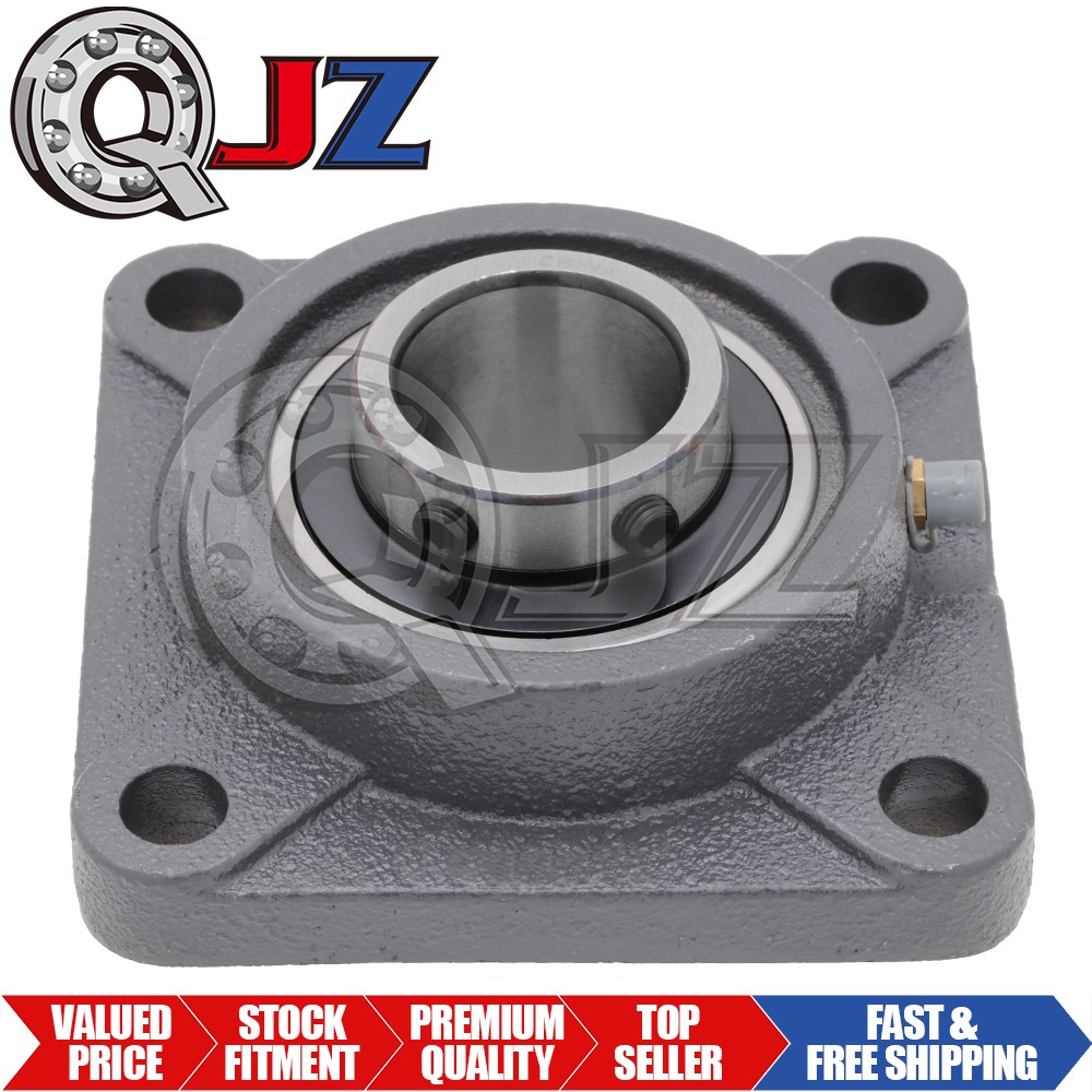 [1-Pack] UCF208-25 Cast Iron Square Flange Housed Bearing Unit [1-9/16 in Bore]