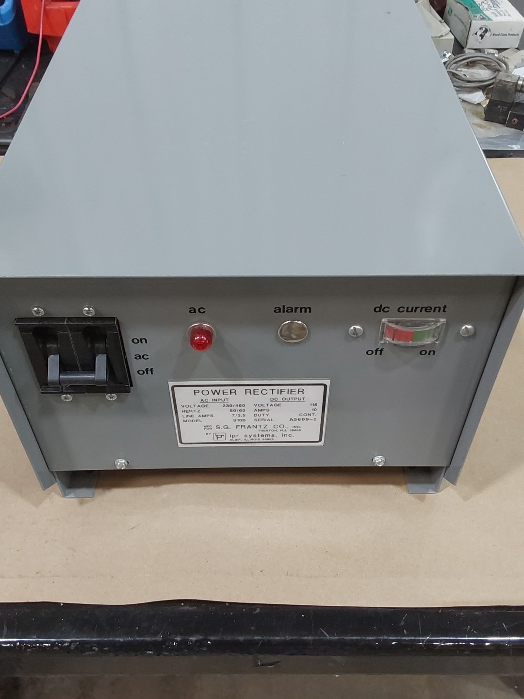 S.G Frantz Model S10B Power Rectifier 230/460V 50/60Hz S.G Frantz Model S10B Power Rectifier 230/460V 50/60Hz