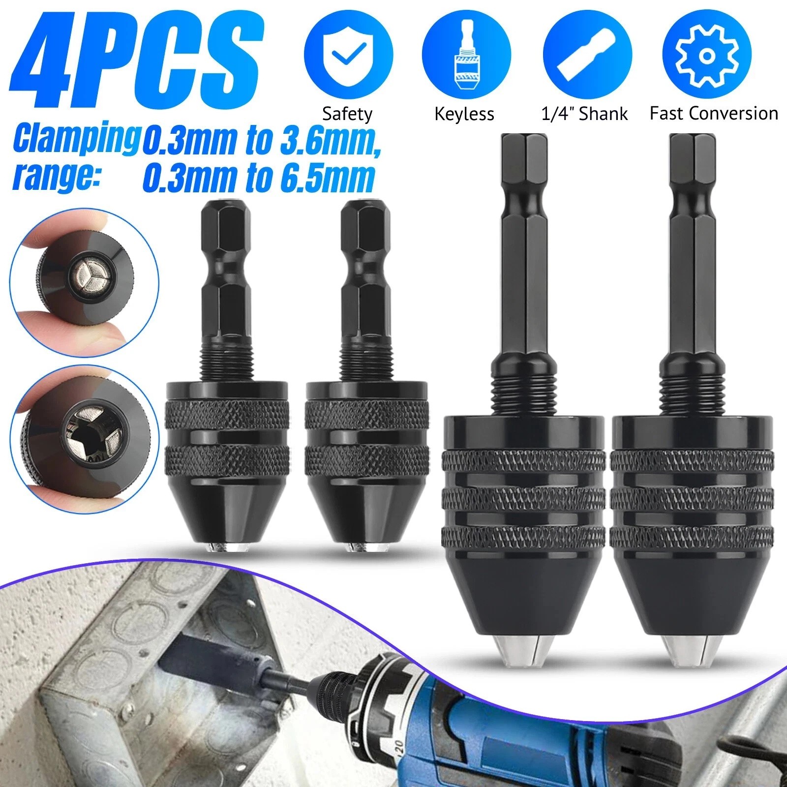 4Pcs 1/4