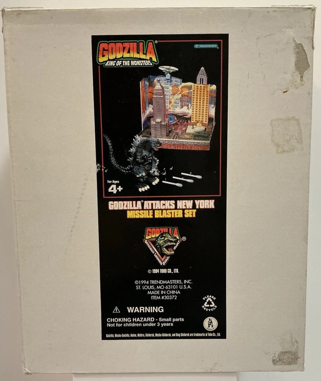TRENDMASTERS GODZILLA ATTACKS NEW YORK MISSILE BLASTER SET RARE MAIL AWAY NEW