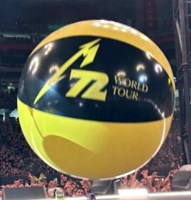 Rare Huge Metallica M72 World Tour Memorabilia Inflatable Beach Ball. 