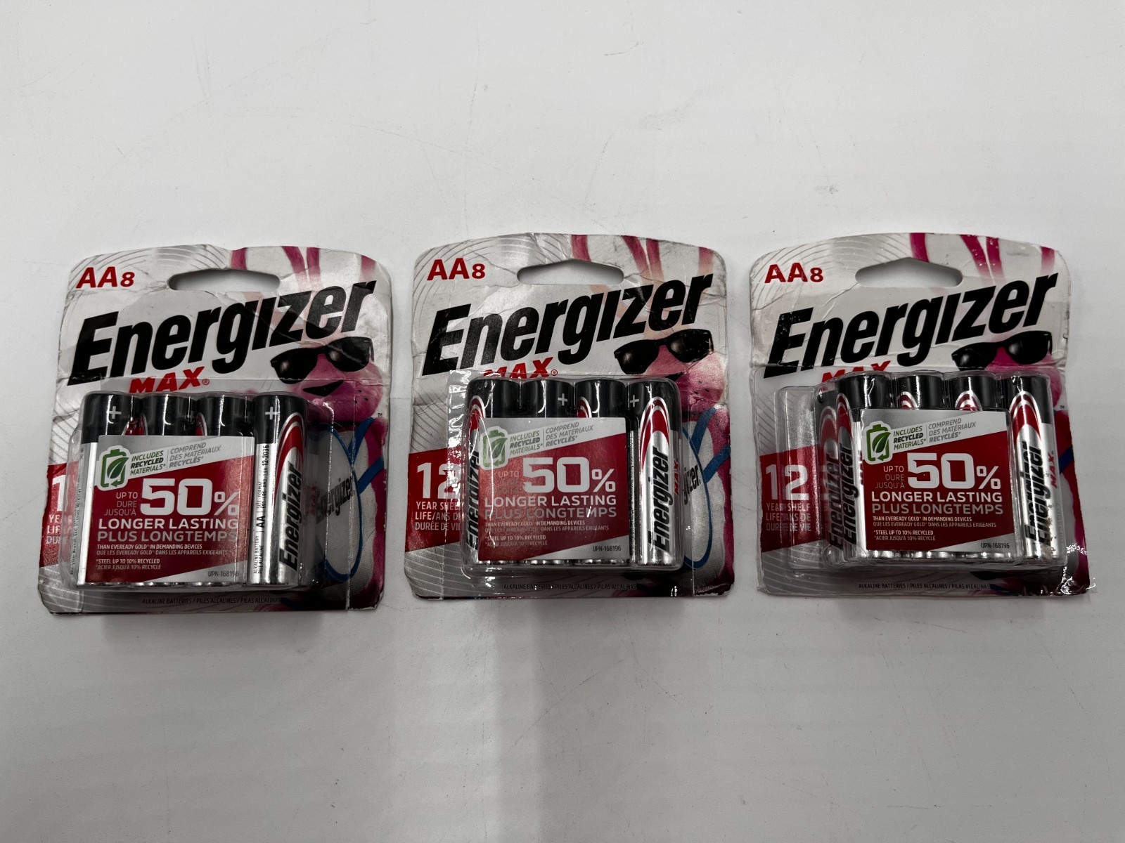 (3 X 8) Energizer Max AA Batteries, Alkaline Double Up To 50% Longer Lasting 