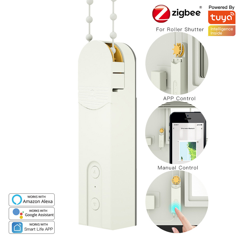 MOES ZigBee Smart Curtain Motor DIY Roller Blinds Shutter Drive Alexa Google APP