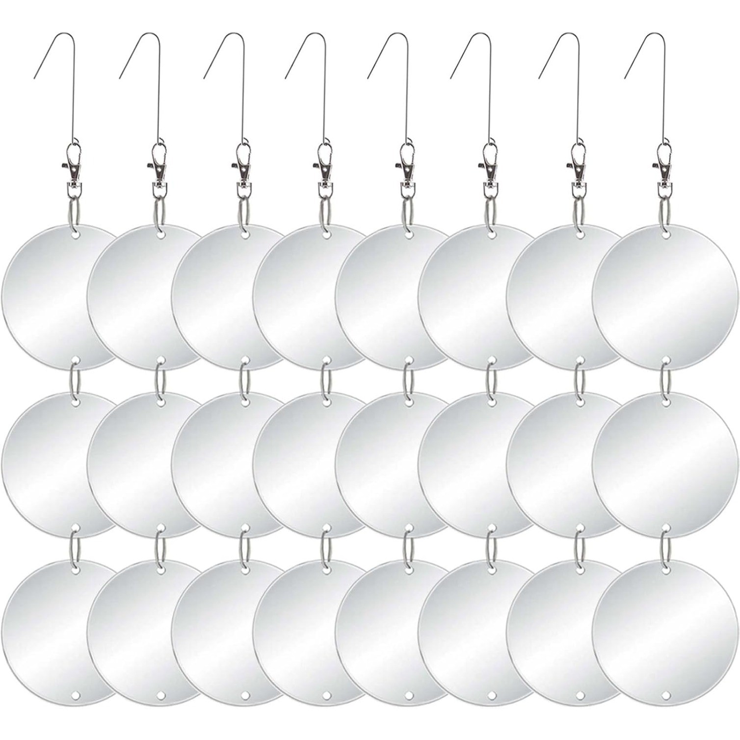 24pcs Bird Scare Discs Set,Large Highly Reflective Double-Sided Bird Reflectors