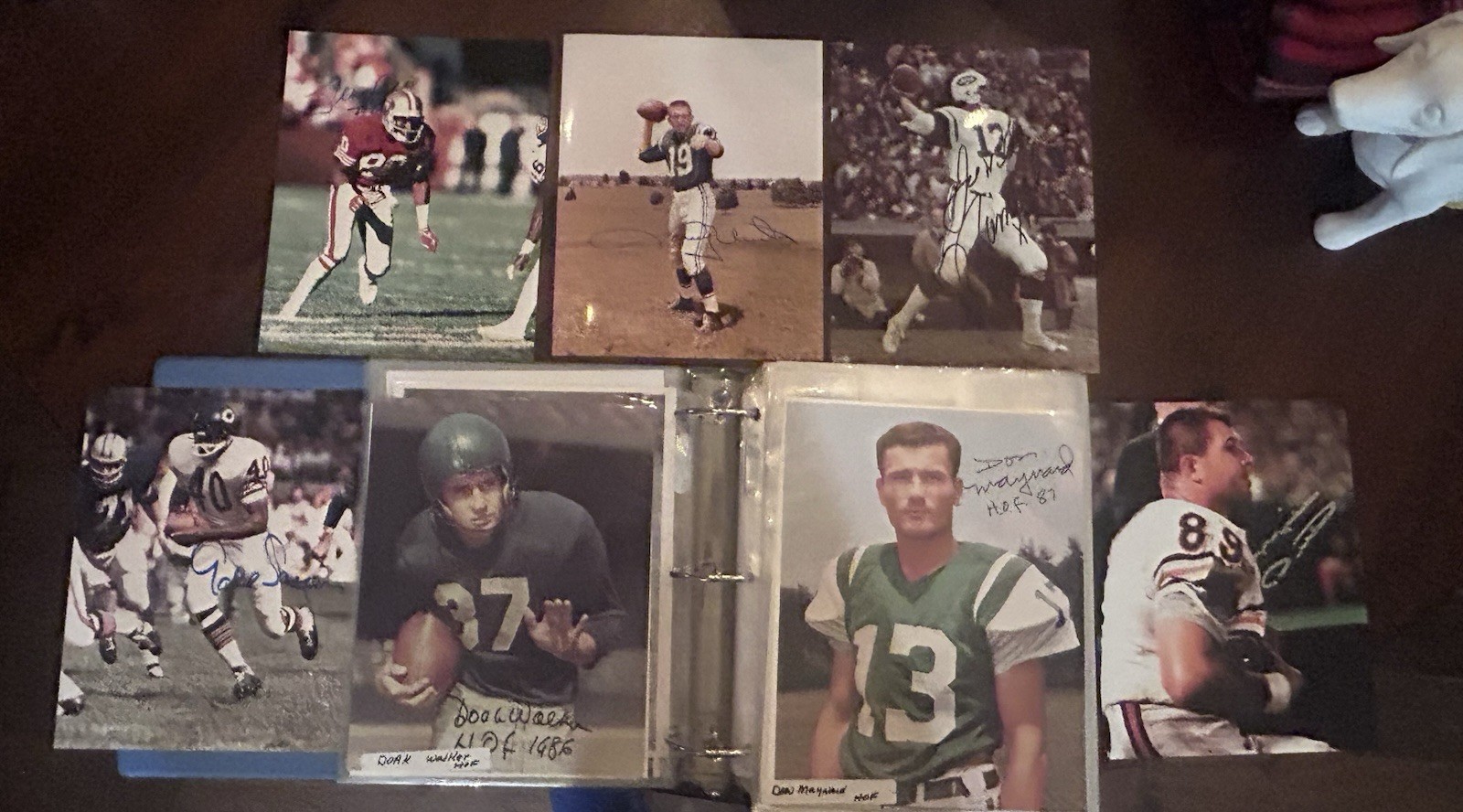 HUGE NFL HOF Autograph Estate Binder Lot Madden Sayers Rice Namath Kelly + More