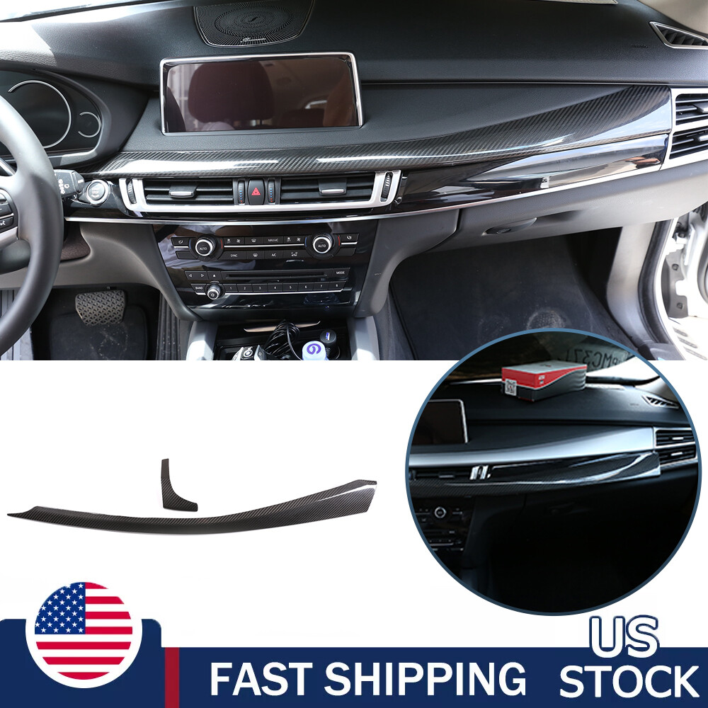 Real Carbon Fiber Full Interior Set Cover Trim Kit For BMW X5 F15 2014-18 US