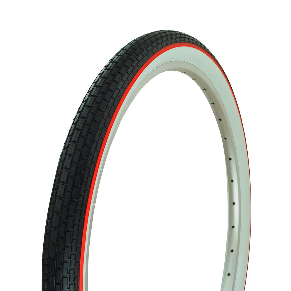 OG LOWRIDER TIRE 26 X 2.125 WHITE WALL W/RED LINE BRICK TREAD CRUISER BIKE OG LOWRIDER TIRE 26 X 2.125 WHITE WALL W/RED LINE BRICK TREAD CRUISER BIKE