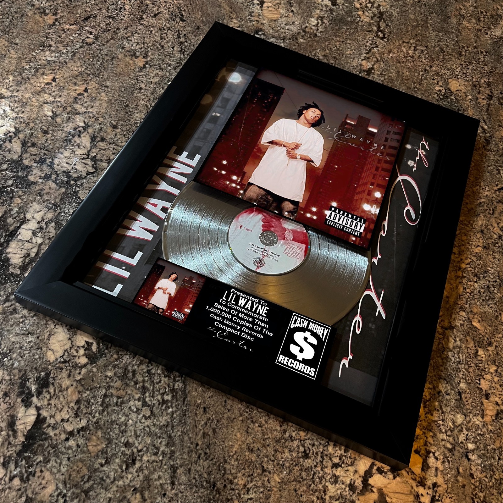 Lil Wayne ( Tha Carter ) Platinum Music Award Vinyl LP Record CD