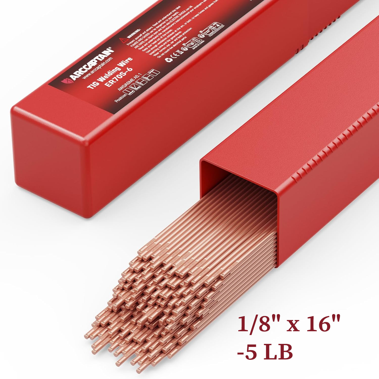ARCCAPTAIN ER70S-6 Mild Steel TIG Welding Rod 5LB TIG Filler Rod 1/16