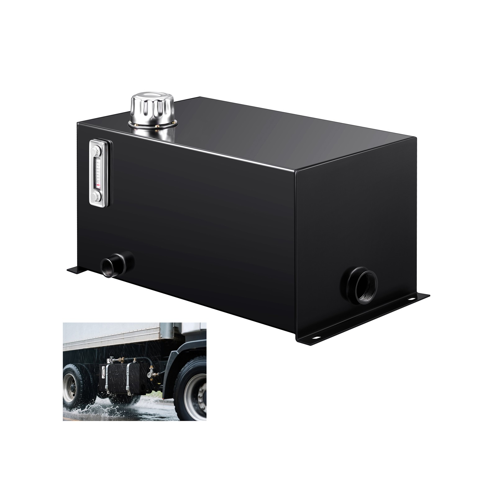 Hydraulic Reservoir Oil Tank Fuel Tank 10 Gal Steel with Filter& Tank Gauge Hydraulic Reservoir Oil Tank Fuel Tank 10 Gal Steel with Filter& Tank Gauge
