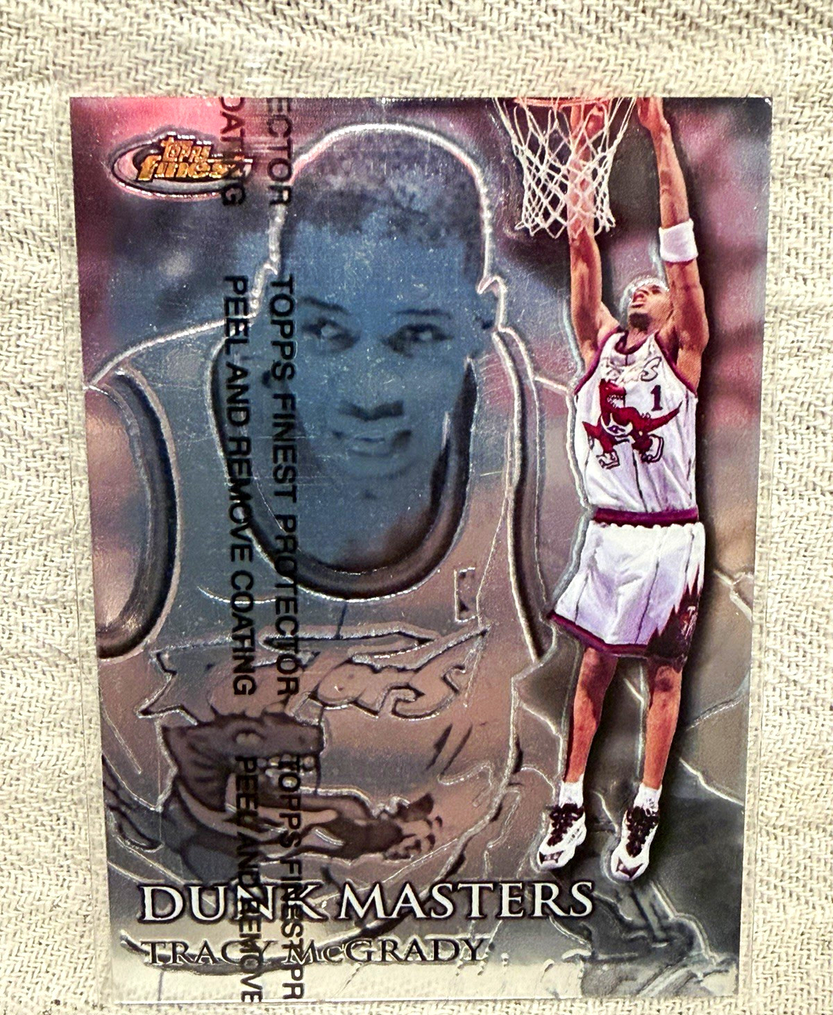 Topps Finest 1998-99 Tracy McGrady Dunk Masters DM7 Raptors /750 