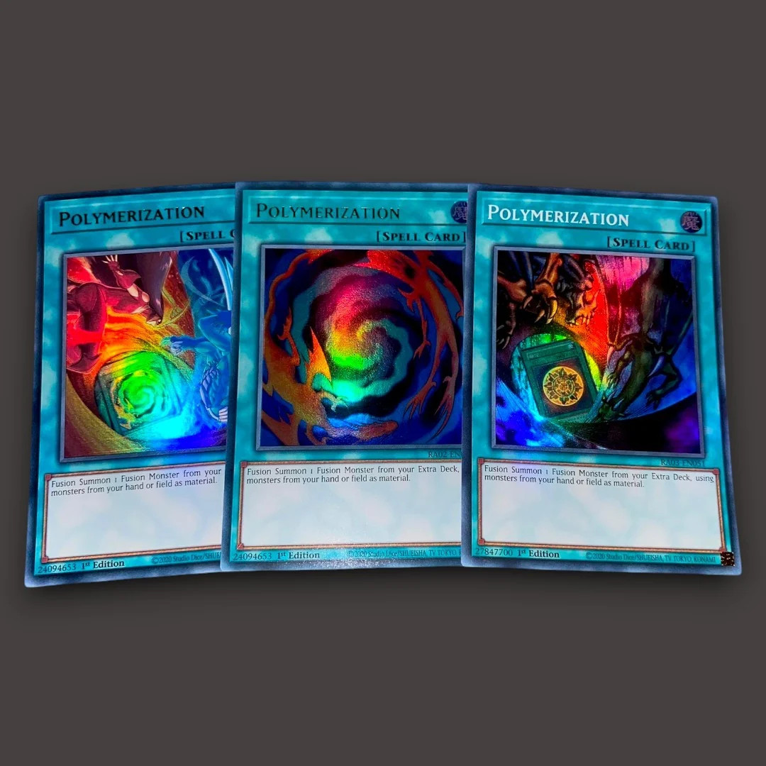Yu-Gi-Oh 3x Polymerization Holographic Artwork Bundle RA02/RA03 NM