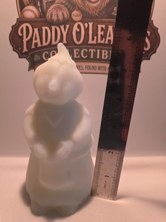 Fenton Opal Satin Pumpkinhead - Unpainted- Rare Fenton Opal Satin Pumpkinhead - Unpainted- Rare