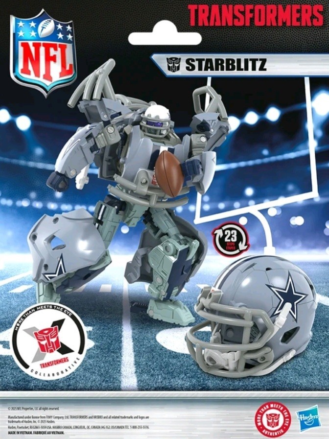 Authentic Crossover Licensed NFL Transformers Collaborative Figure NIB