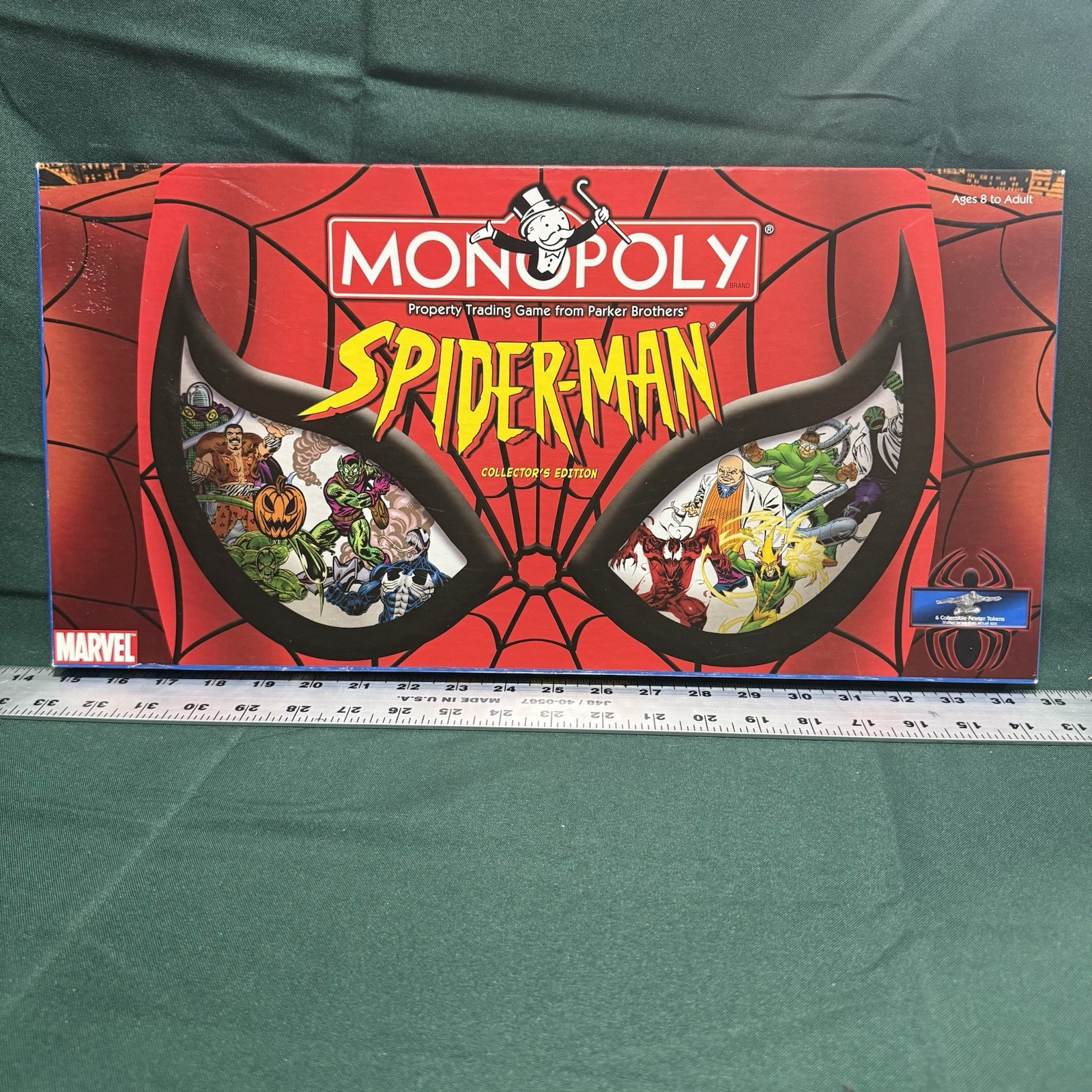 2002 Spiderman Monopoly Collector\'s Ed. Complete- Ships free