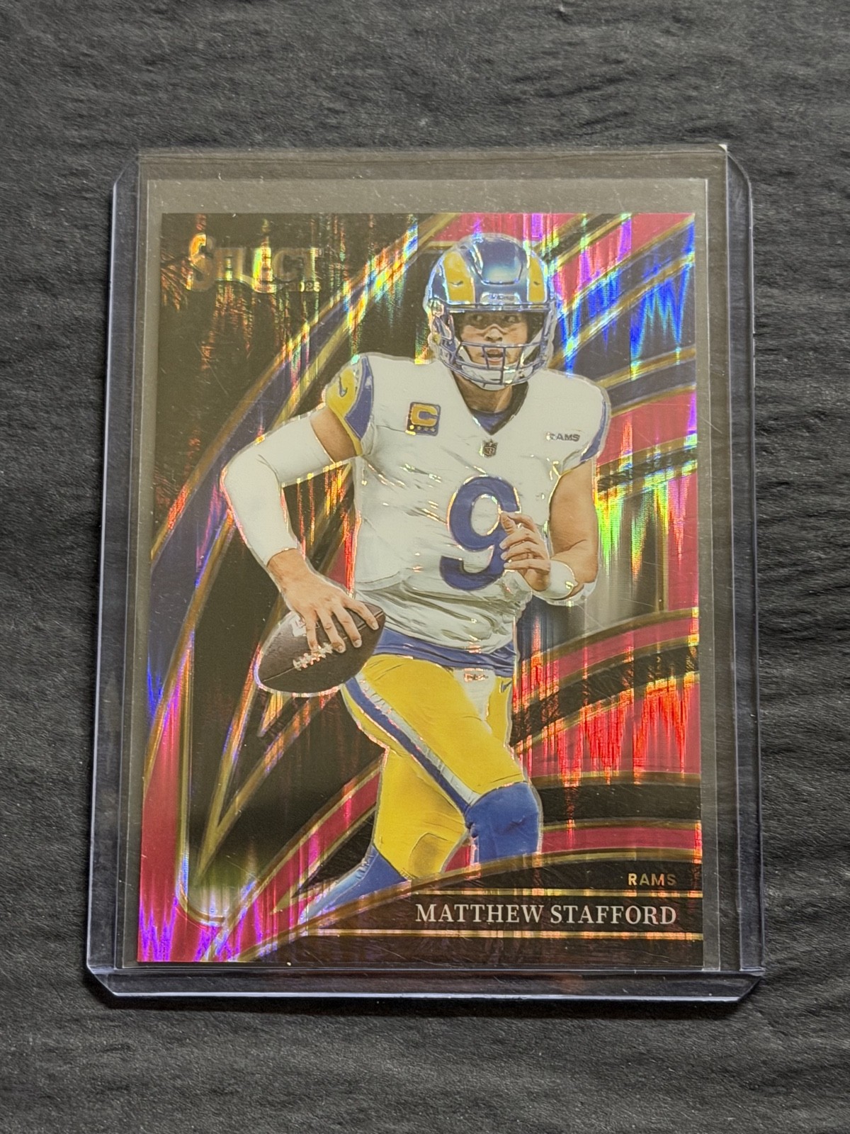 2025 Panini Select - Club Level Matthew Stafford #219 Pink Shock Prizm 2025 Panini Select - Club Level Matthew Stafford #219 Pink Shock Prizm