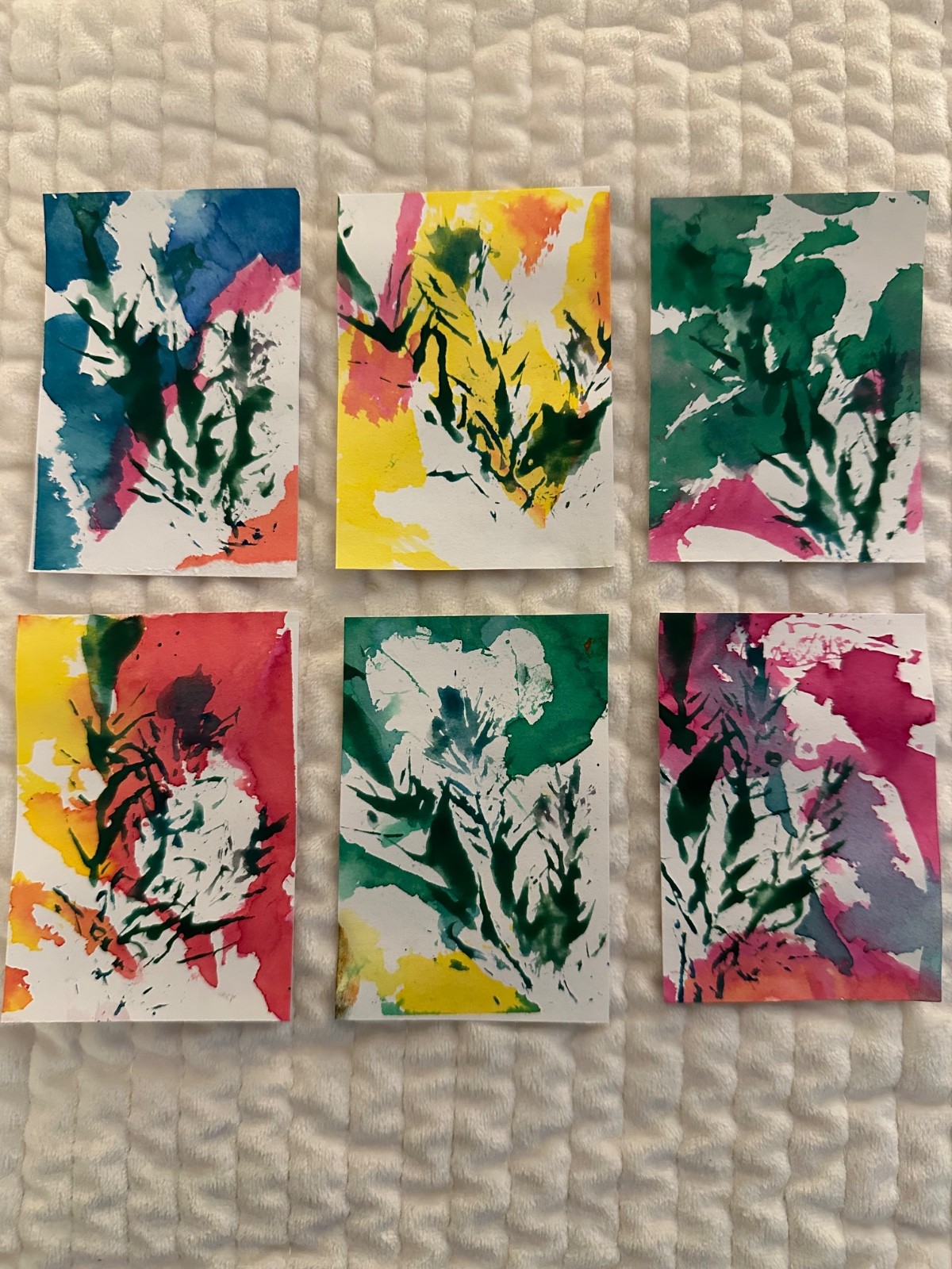 aceo art card original painting watercolor