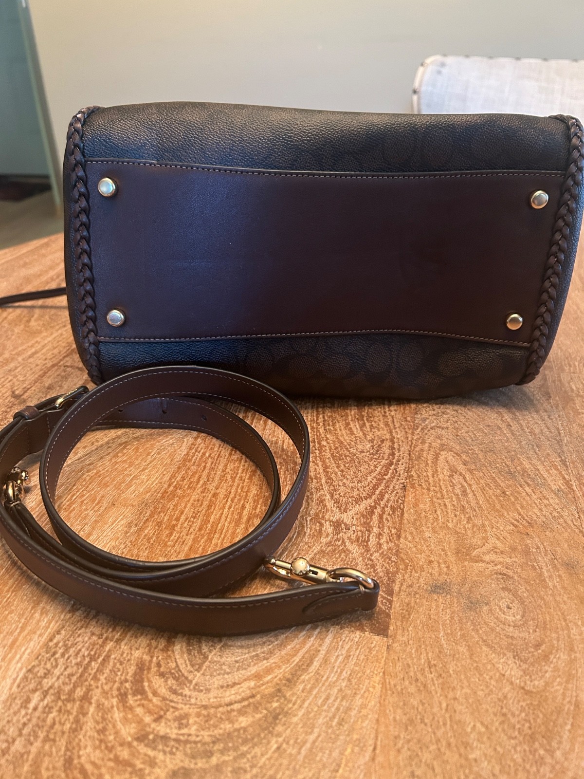 Coach Rowan Large Satchel Bag In Signature Canvas With Fringe Coach Rowan Large Satchel Bag In Signature Canvas With Fringe