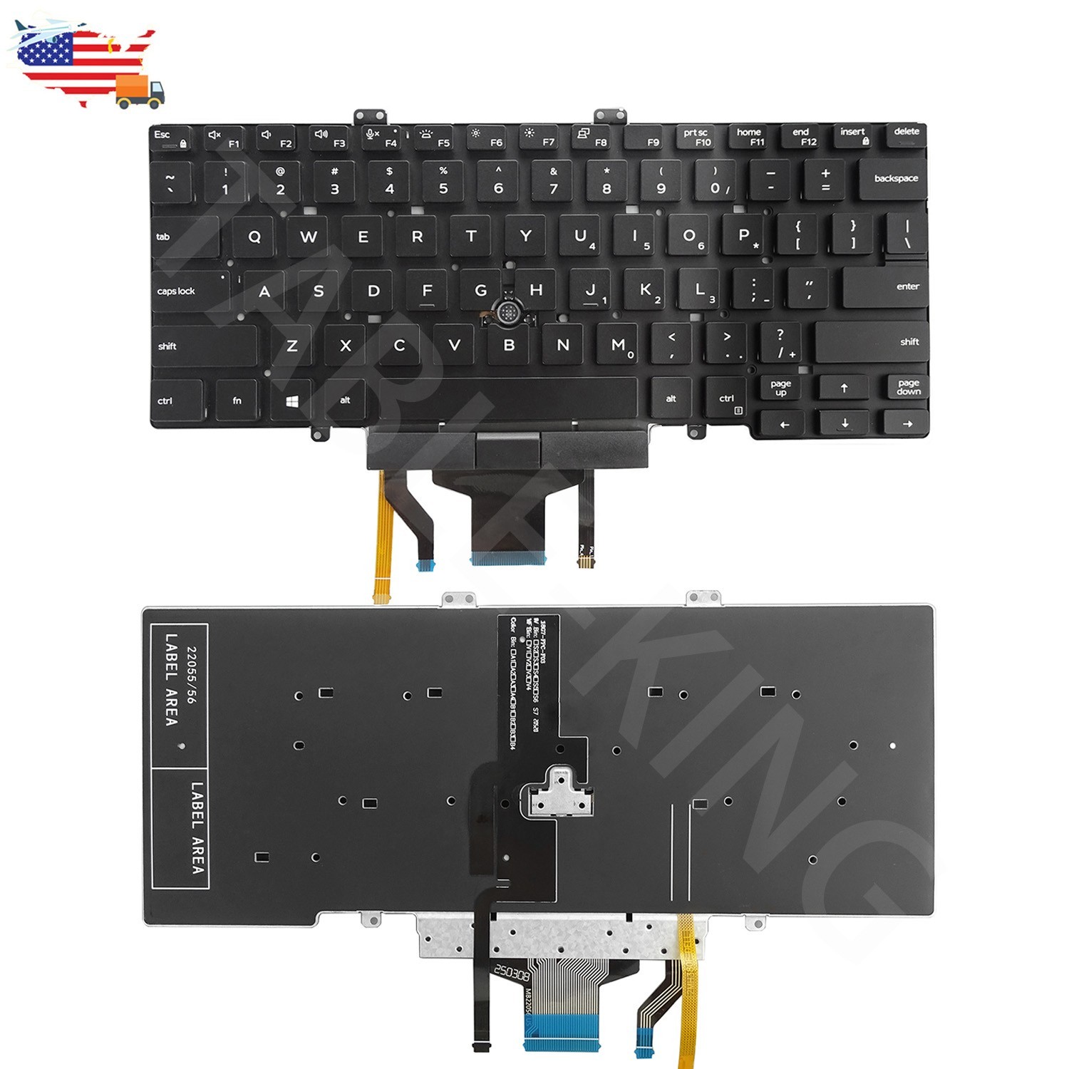 US Series Backlit Keyboard For Dell Latitude 5400 5401 5410 5411 3J9FC (W/ L&R ) US Series Backlit Keyboard For Dell Latitude 5400 5401 5410 5411 3J9FC (W/ L&R )
