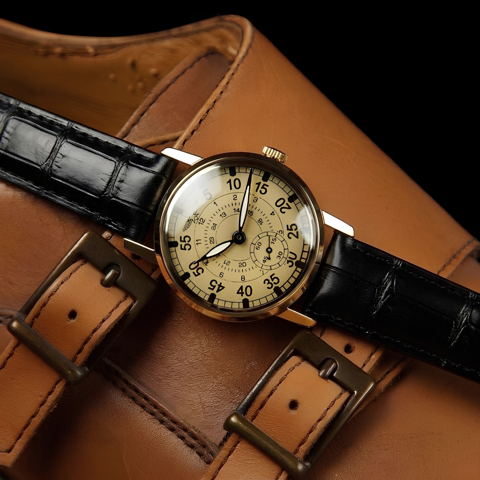 Rare Soviet ZIM (ЗИМ ПОБЕДА) 1980s Aviation-Pilot Dial Mens Watch Personalized