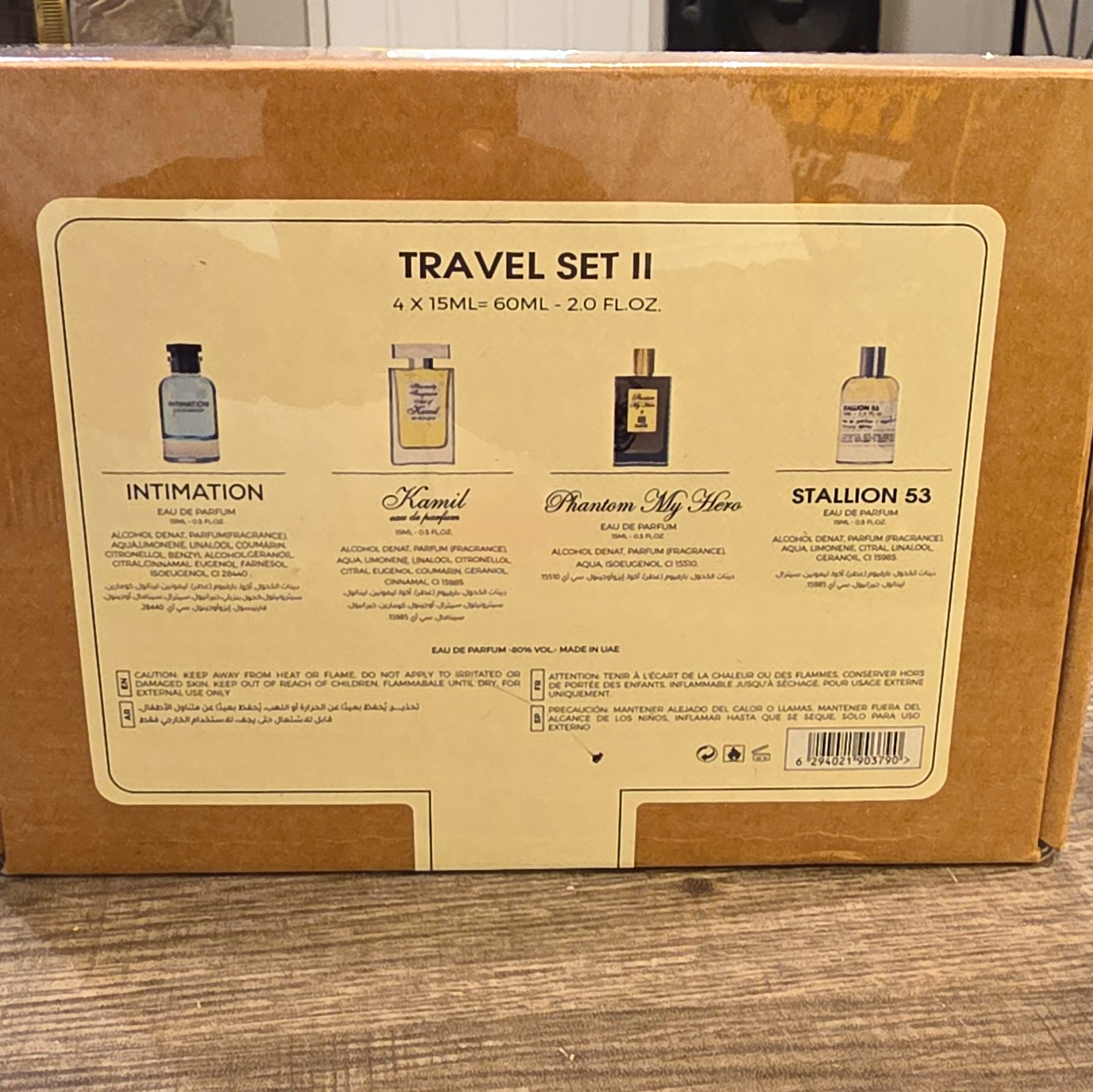 Emper Travel Set II Eau de Parfum Spray Travel Size 2.0 fl oz 4 x 15 mL