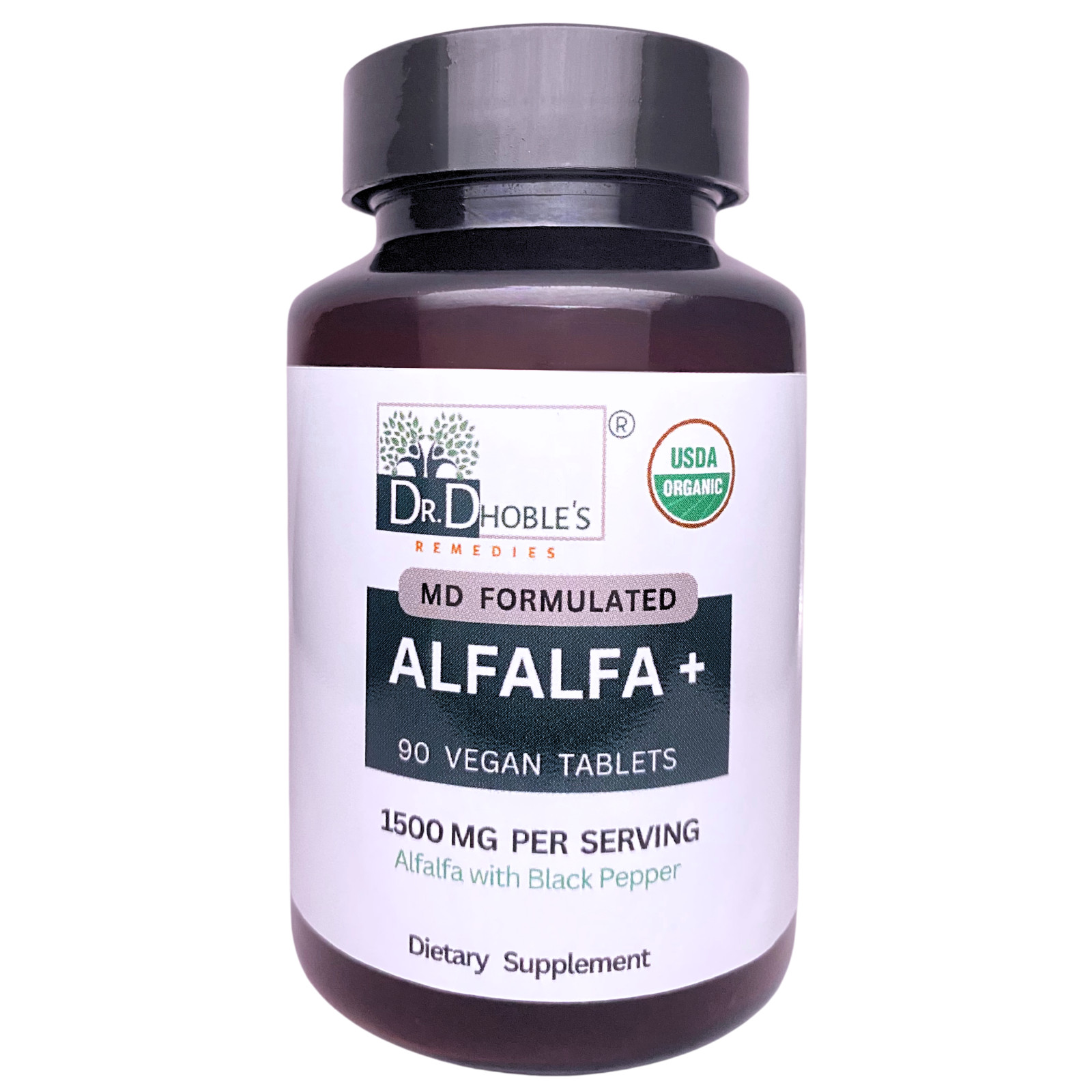 Alfalfa Tablets • Capsules Alternative • Organic Alfalfa Powder + Black Pepper