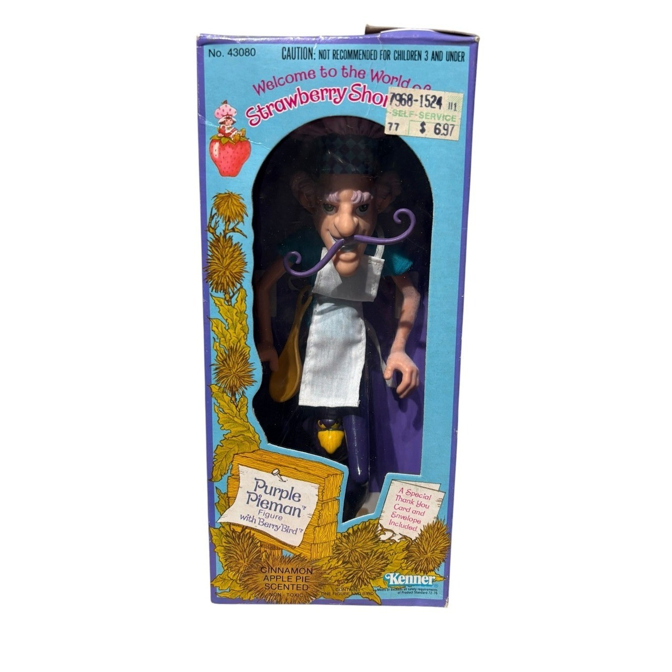 Kenner Purple Pieman Figure With Berry Bird Vintage 1980s, New in Box