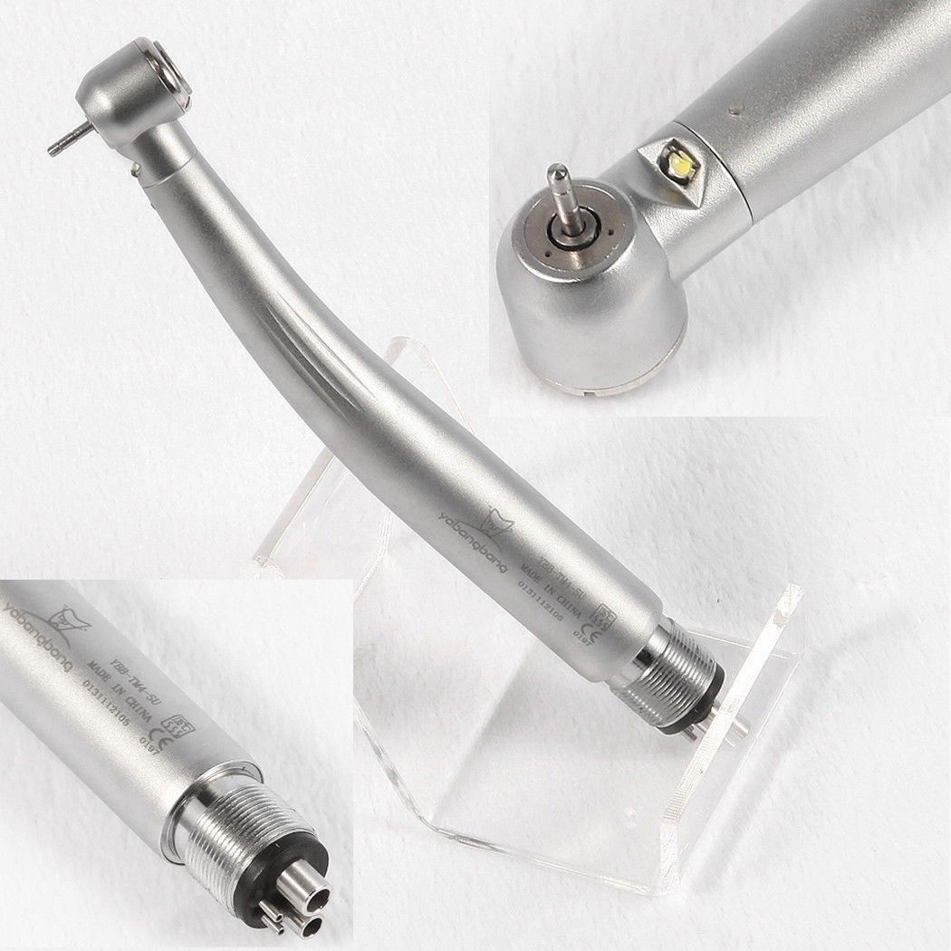 Dental LED Fiber Optic Air Turbine High Speed Handpiece Self-Light 4 Hole