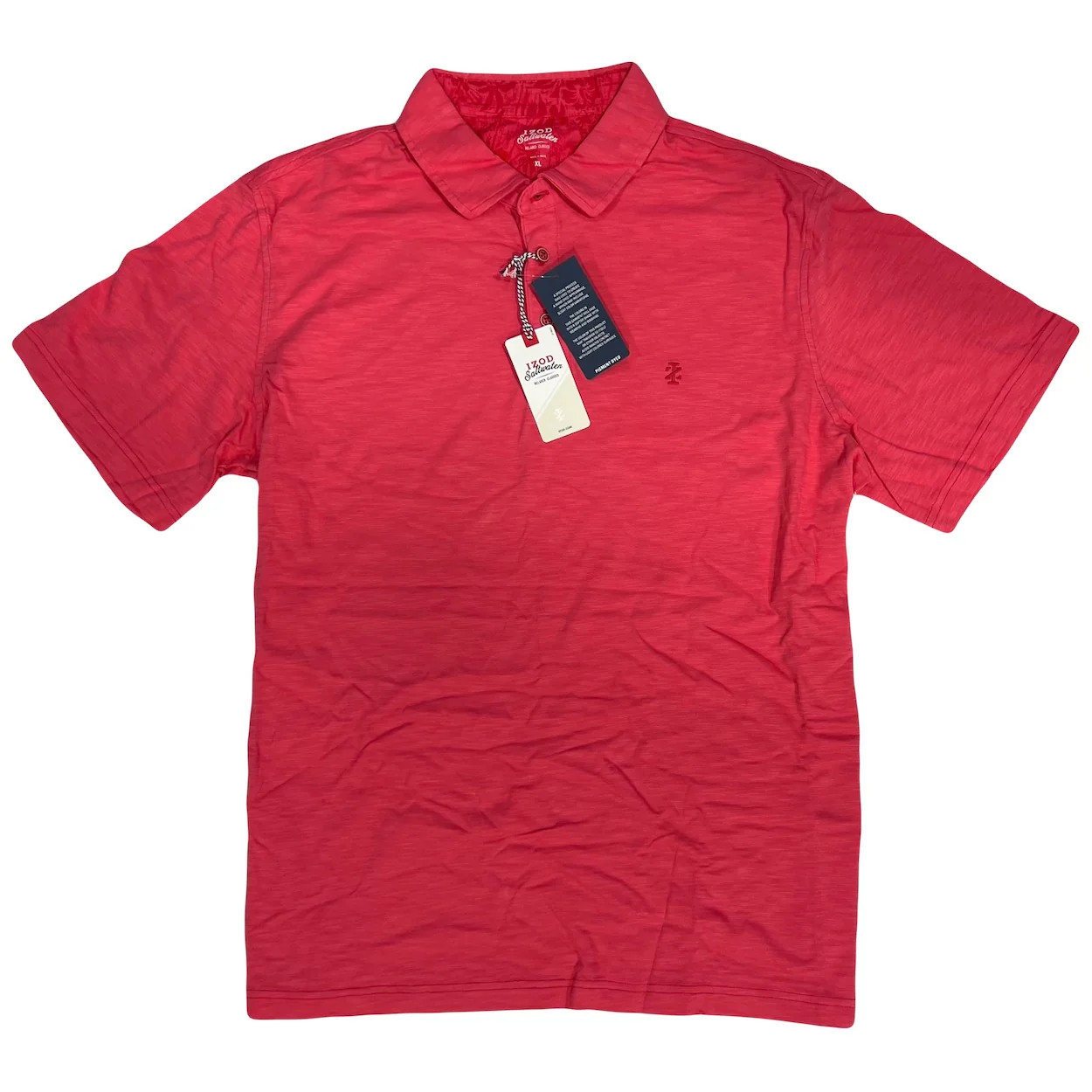 IZod Saltwater Men's Polo Shirt - Relaxed Fit Classic Sizes XL