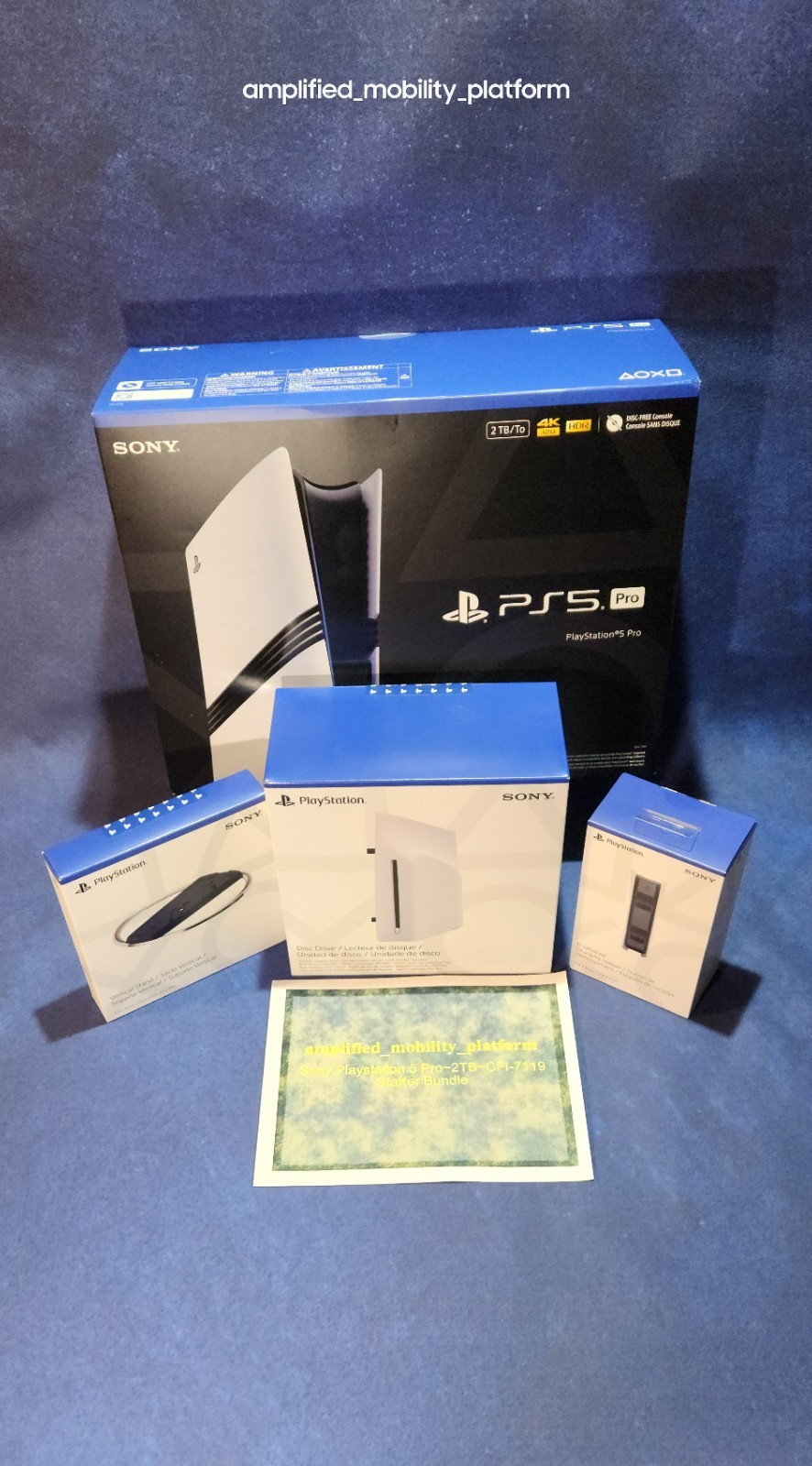 PLAYSTATION 5 PRO CONSOLE-2 TB_4K_STARTER BUNDLE_CFI-7119_APR-26_ FACTORY SEALED