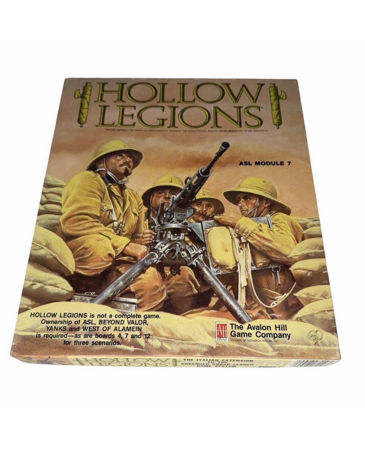 1989 Avalon Hill #8229 ASL Module 7 Hollow Legions Unpunched - Complete