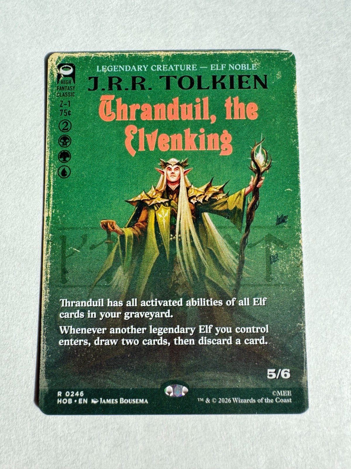 Thranduil, the Elvenking (Borderless) The Hobbit Regular, NM 0246 Thranduil, the Elvenking (Borderless) The Hobbit Regular, NM 0246