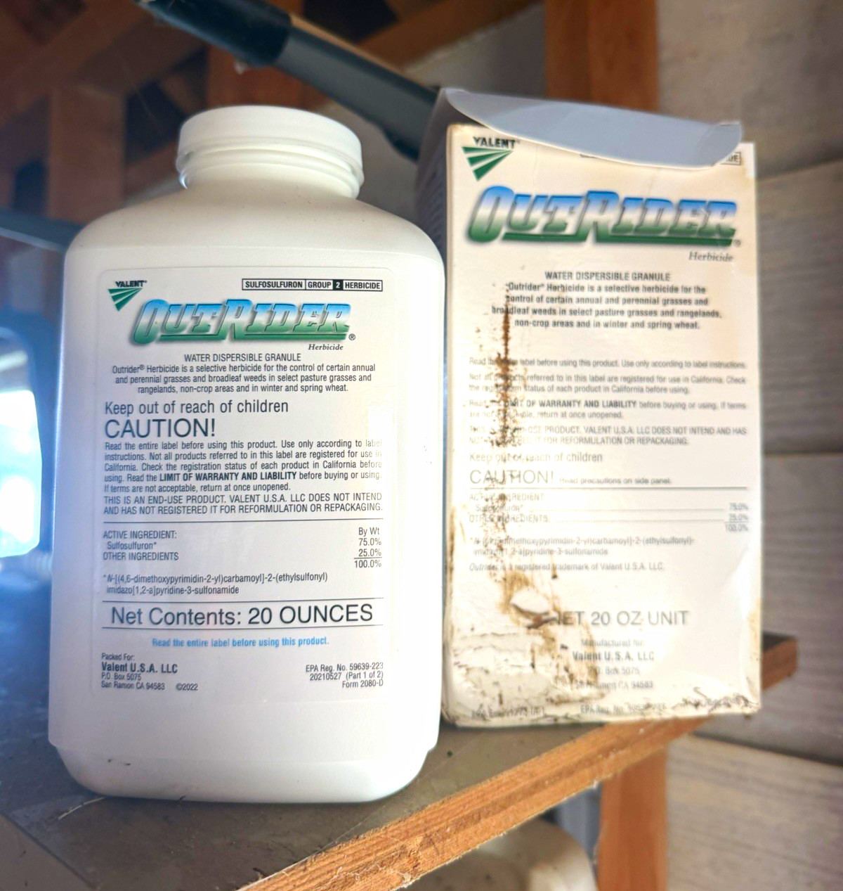 Outrider Herbicide 20 oz sulfosulfuron. Unopened Brand New on the cheap Outrider Herbicide 20 oz sulfosulfuron. Unopened Brand New on the cheap
