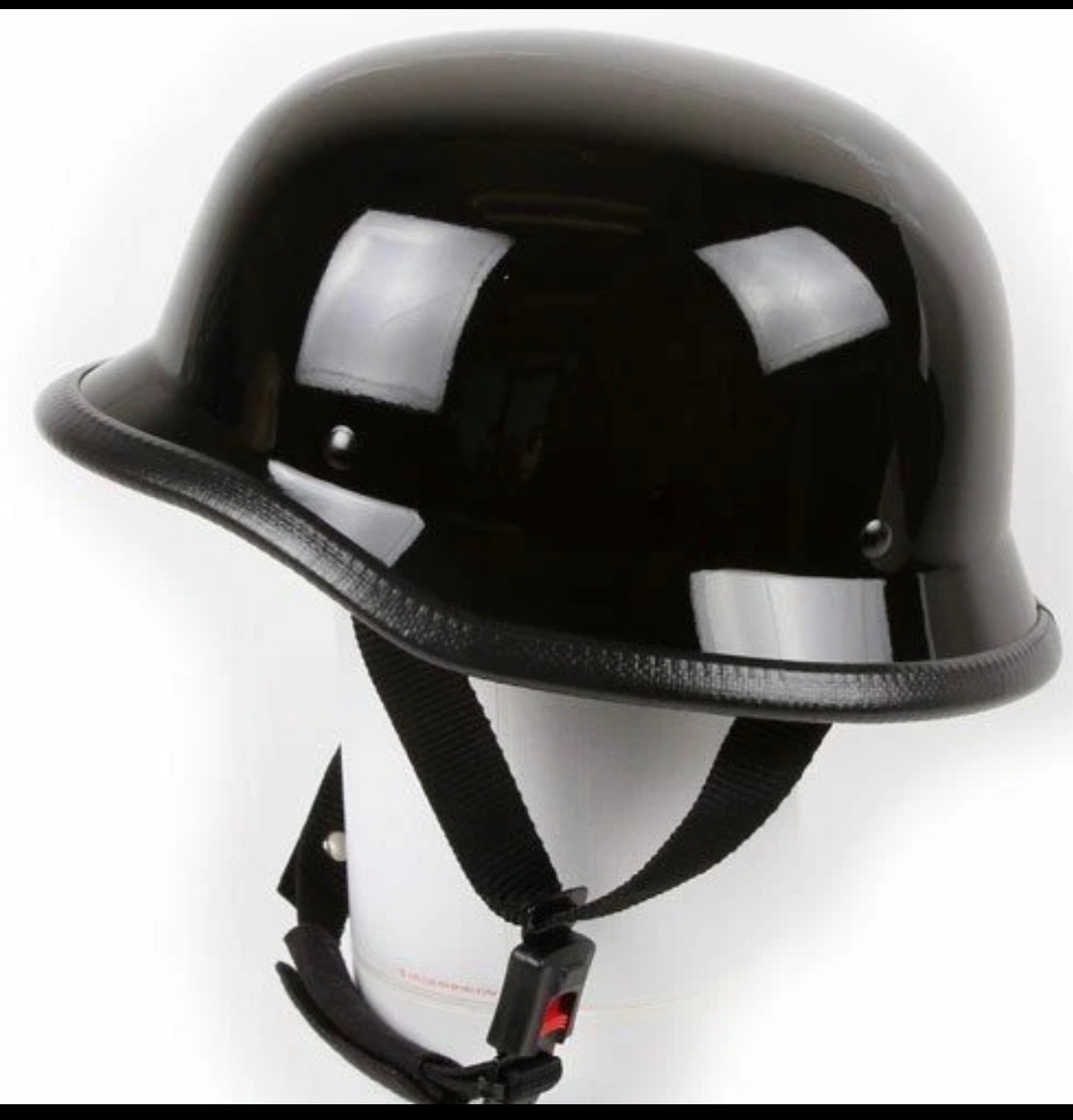 Half Helmet Cruiser Biker Open Face Motorcycle Choper Novelty Shiny German Black