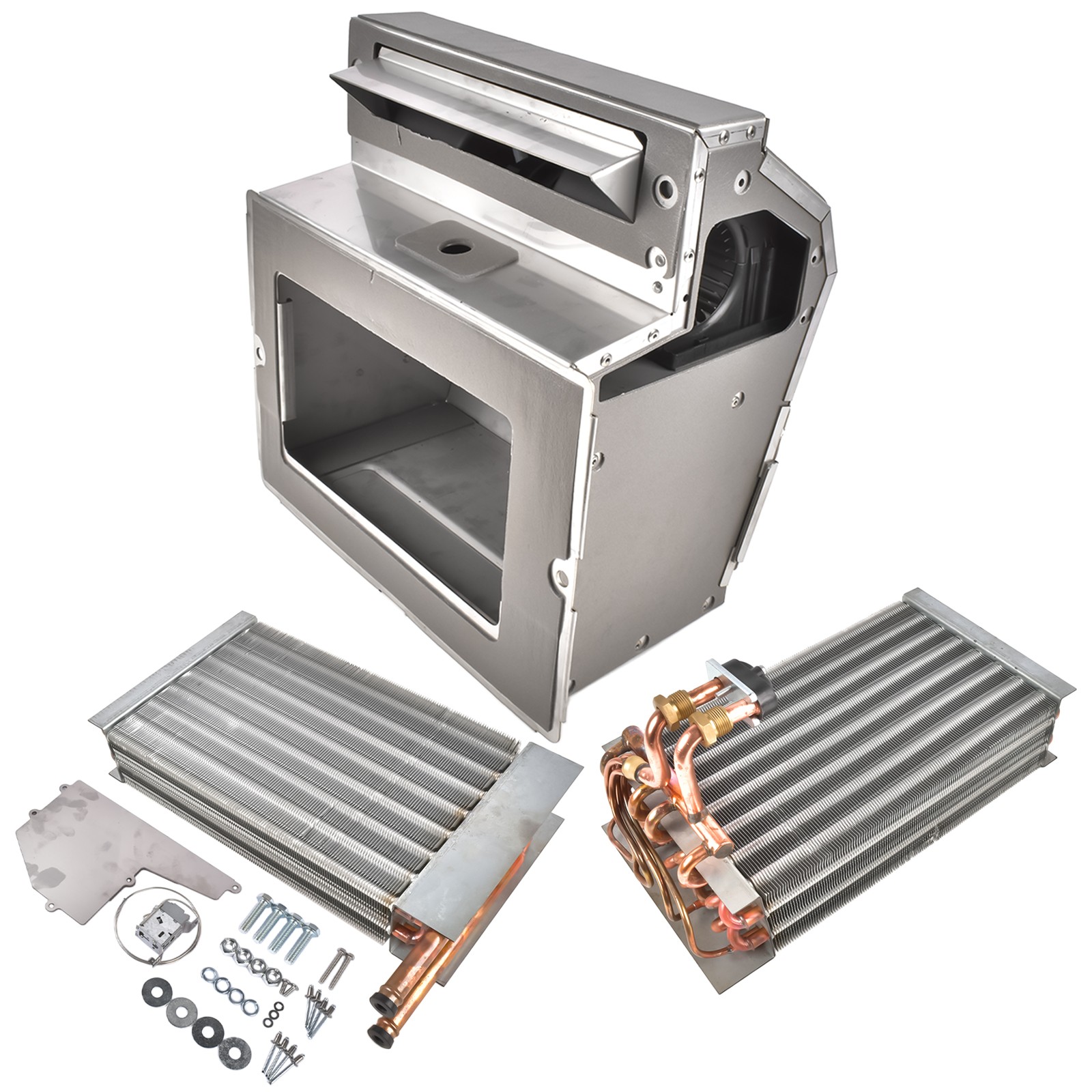 Stainless Heater/Refrigeration Box Assembly for Kenworth W900 / T600 / T800 AC