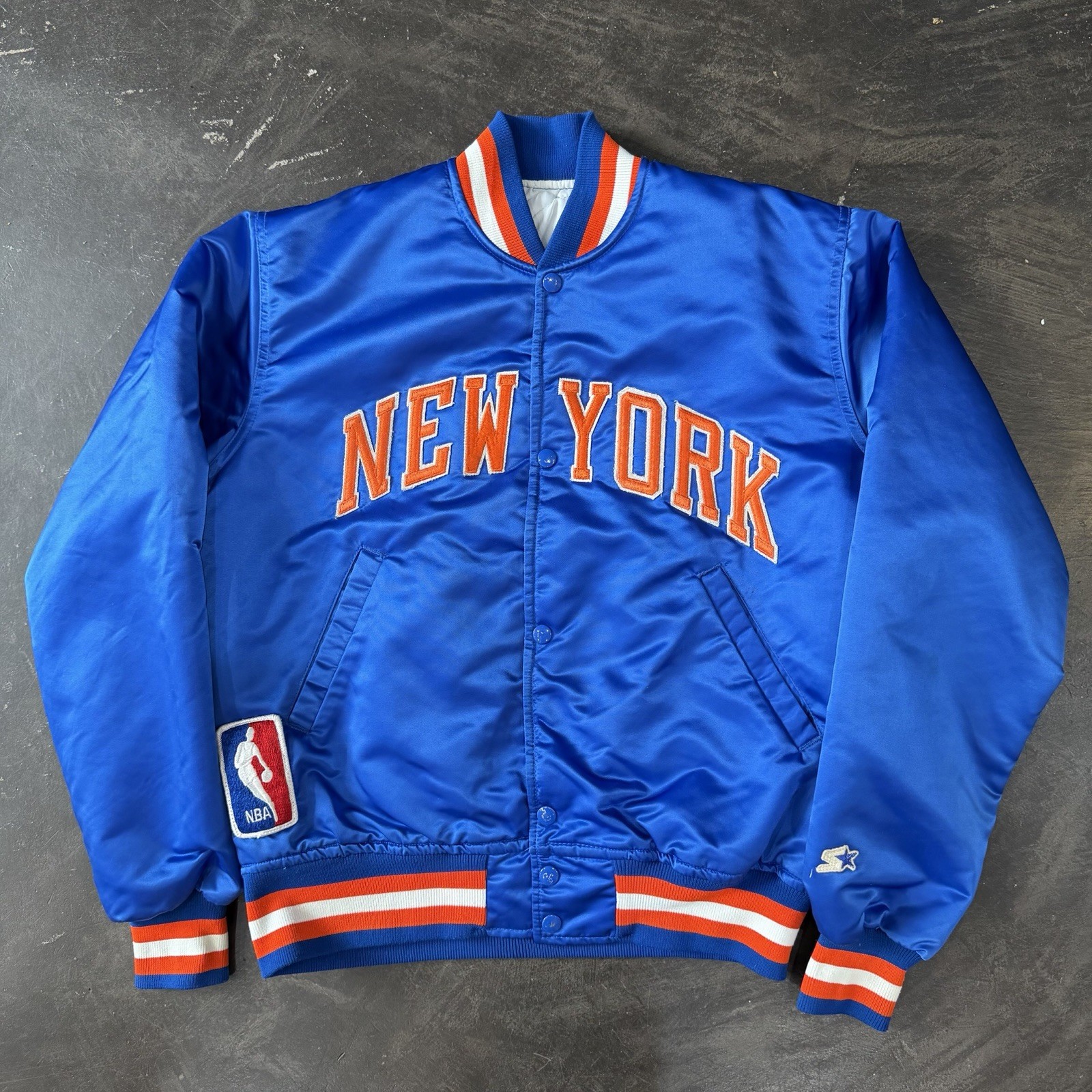 Vintage Late 80s/Early 90s Starter New York Knicks Bomber Jacket Sz M