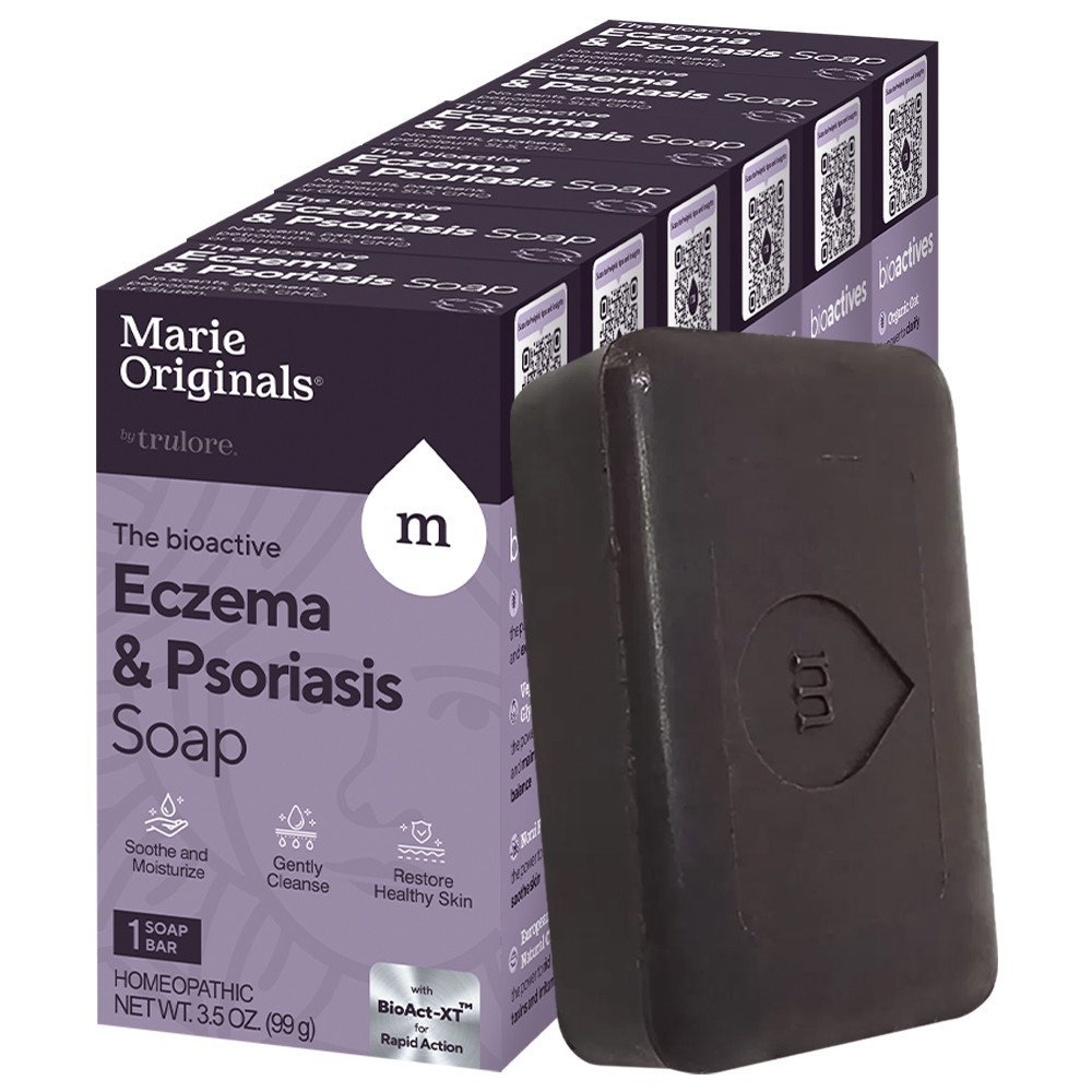 Marie Originals Natural Eczema & Psoriasis Oatmeal Soap for Face & Skin (6 Pack)