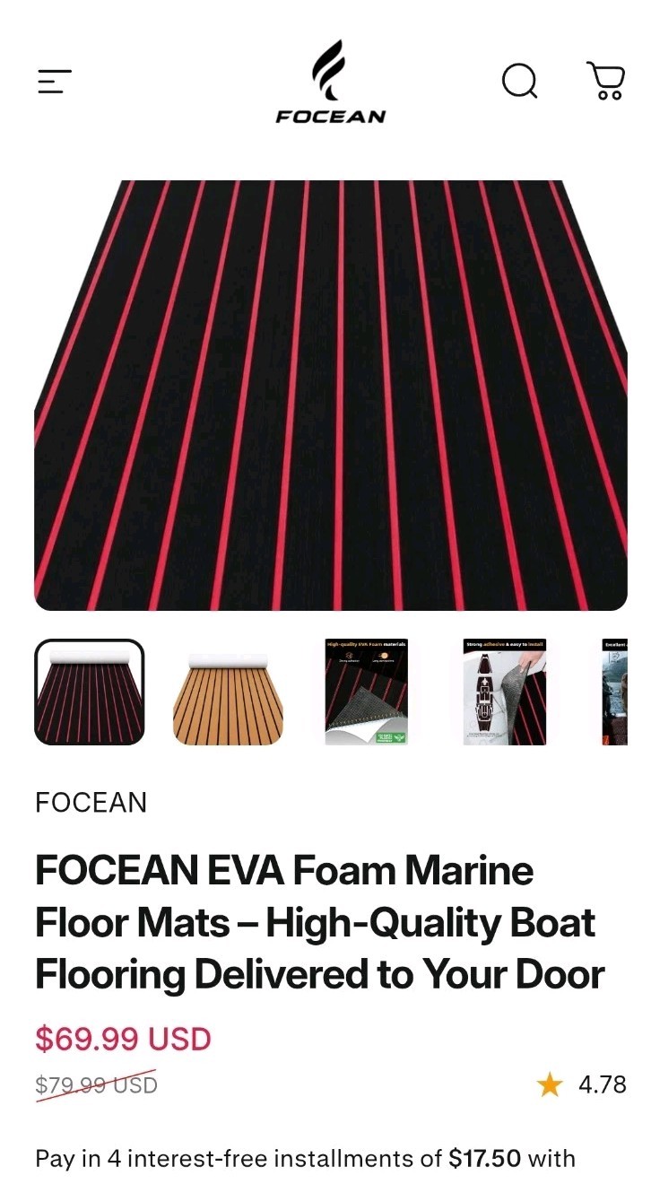 Focean EVA Foam Boat Flooring Sheet 94.5\ Focean EVA Foam Boat Flooring Sheet 94.5\