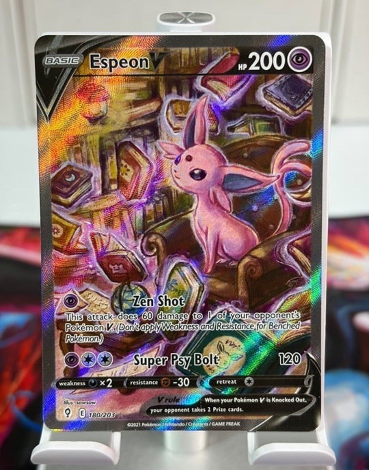 Espeon V (Alternate Full Art) 180/203 SWSH07: Evolving Skies Holo