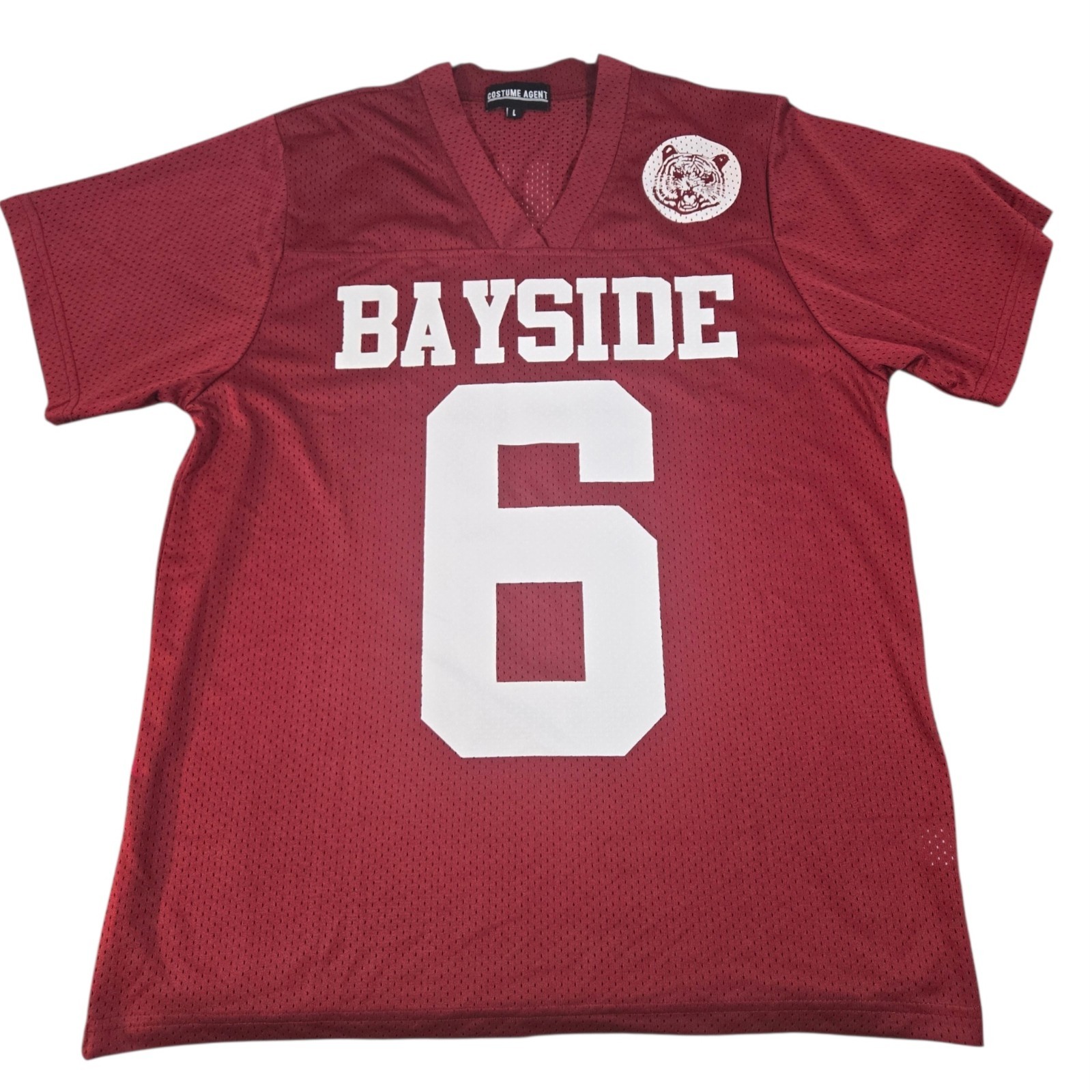 Saved By The Bell AC Slater Bayside Mesh Football Jersey 90s TV Maroon Adult L