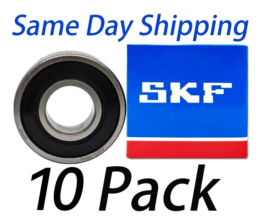 10PACK SKF 6203-2RSH 6203-2RS 17X40X12MM Double Rubber Seal Bearings