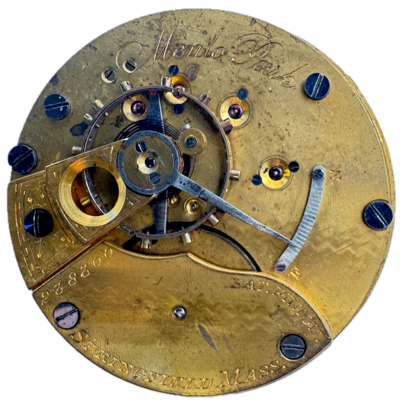 Antique 18s 1882 Hampden Menlo Park Private Label Hunter Pocket Watch Movement