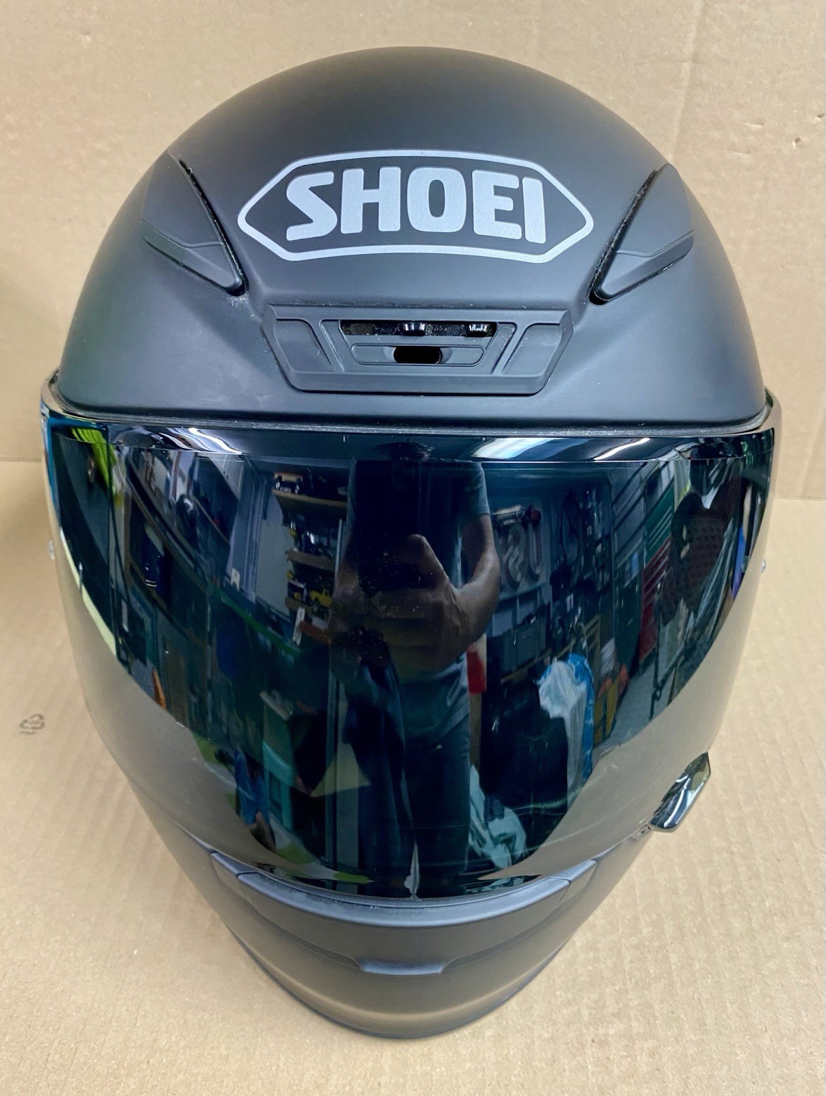 Shoei RF 1200 Matte Black Racing Motorcycle Helmet Size Large, Dark Smoke Visor