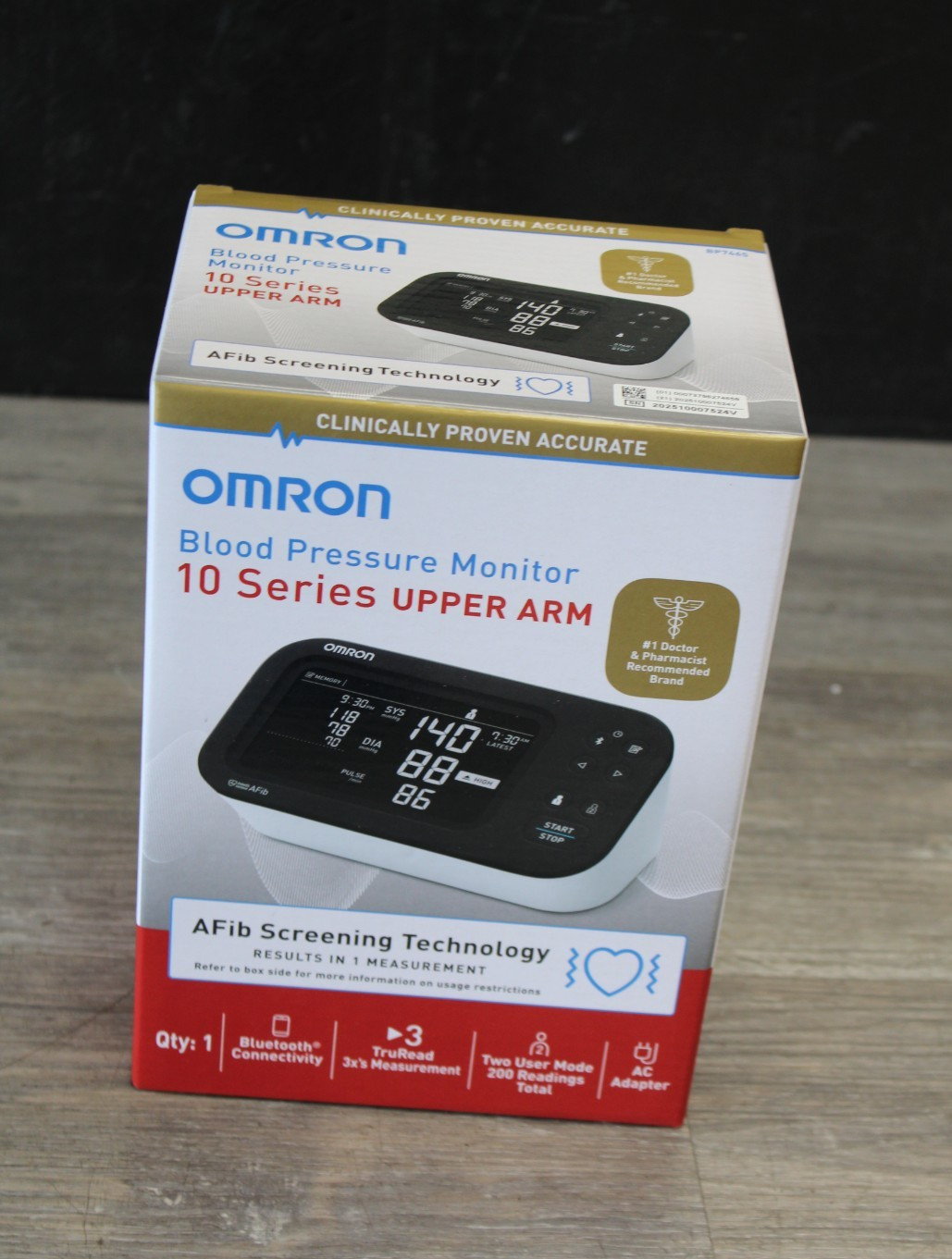 Omron 10 Series Upper Arm Blood Pressure Monitor AFib Bluetooth - BP7465 - NEW