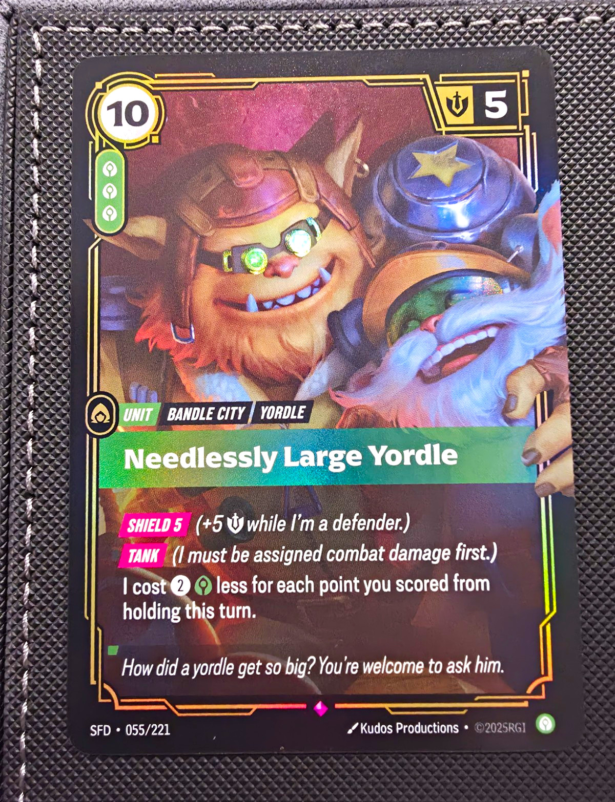 Riot Games Riftbound Needlessly Large Yordle 055/221 SFD Foil English Riot Games Riftbound Needlessly Large Yordle 055/221 SFD Foil English