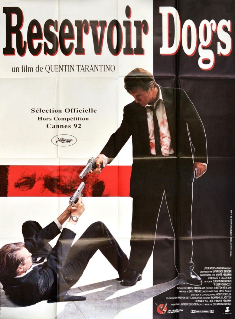 Original 1992 Cannes French Reservoir Dogs Movie Poster