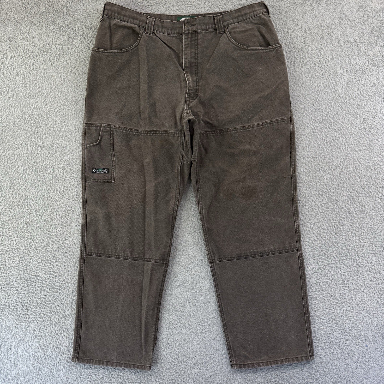 Vintage Arborwear Pants Mens 38x30 Brown Double Knee Canvas Workwear Outdoor