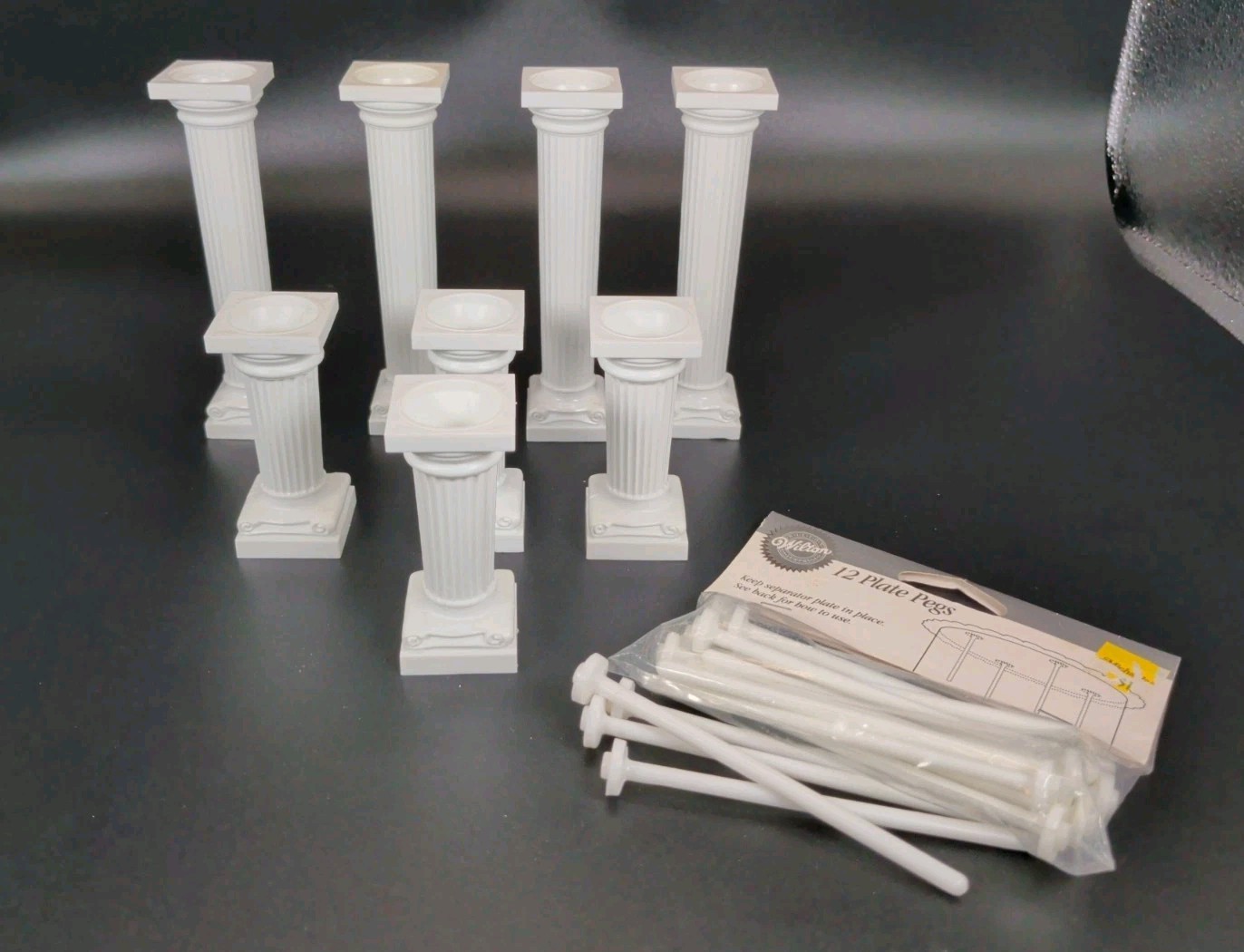 8 Vintage Wilton Greek Cake Stand Pillar Columns Lot For Wedding Cake Stands 8 Vintage Wilton Greek Cake Stand Pillar Columns Lot For Wedding Cake Stands