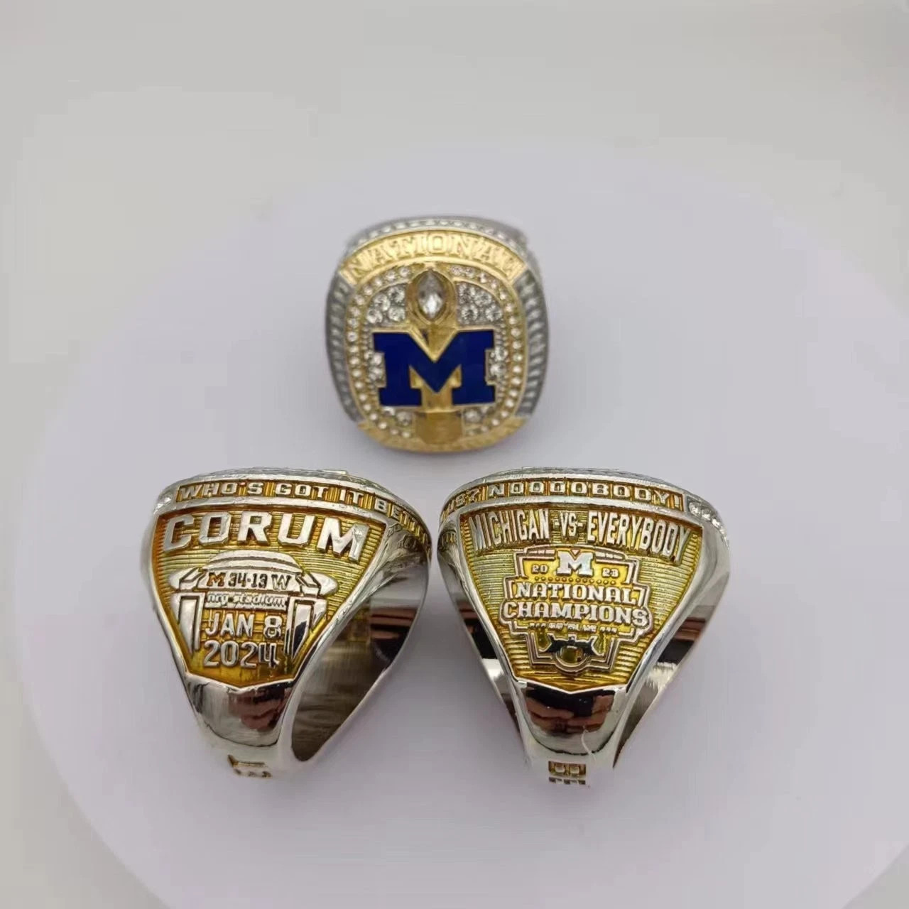 NCAA 2024 Michigan Wolverines Championship Ring Size 13