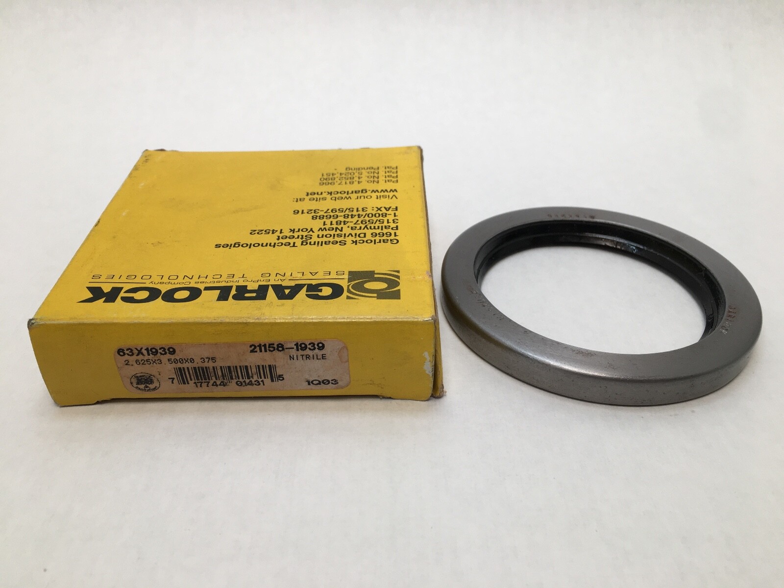 Garlock 21158-1939 / 63X1939 Mill-Right Oil Seal 2.625x3.500x0.375\